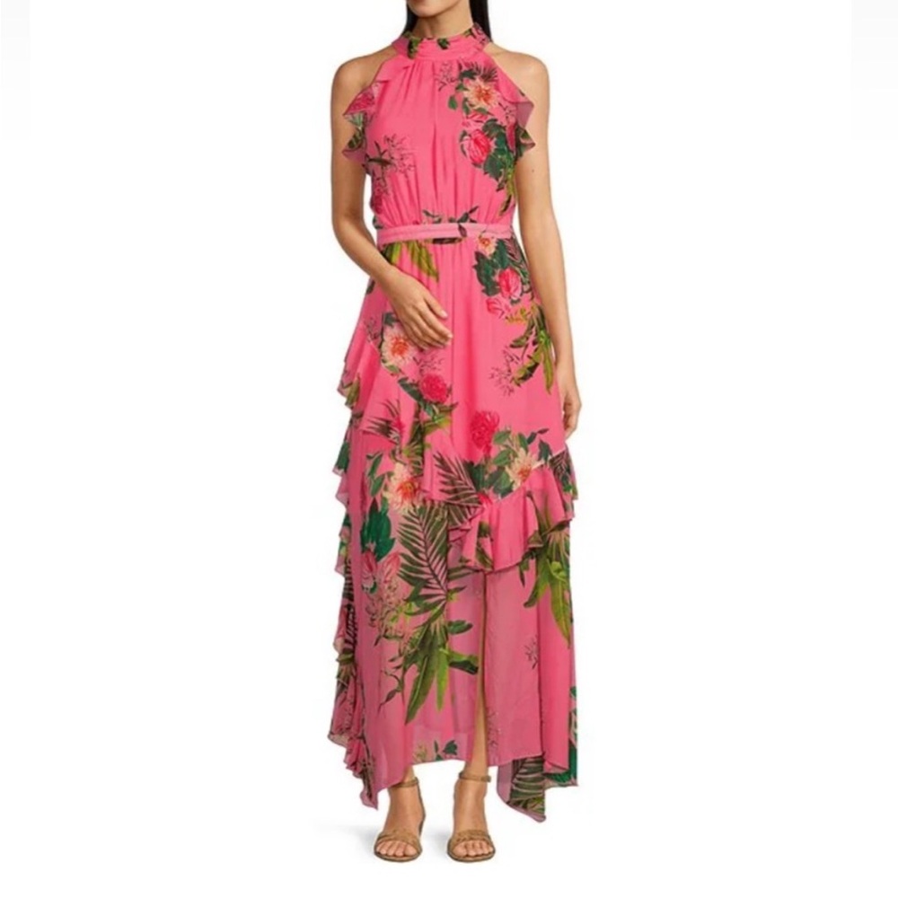NWT 💝 Ruffled Tiered Halter Sundress